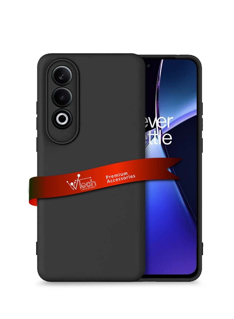 Wtech OnePlus Nord CE4 5G 2024 Premium Liquid Silicone Case Cover - Black - Image 1