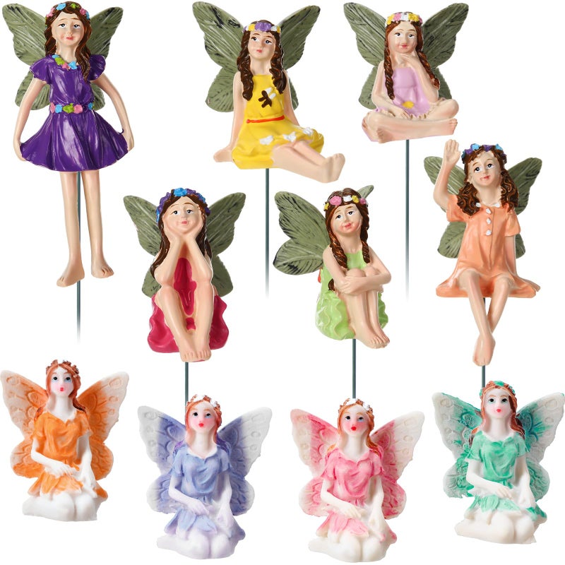 Jetec 10 Pcs Garden Miniatures Fairies Mini Figurine Fairy Accessories Decor for Outdoor Yard Home DecorationCute Color - Image 2