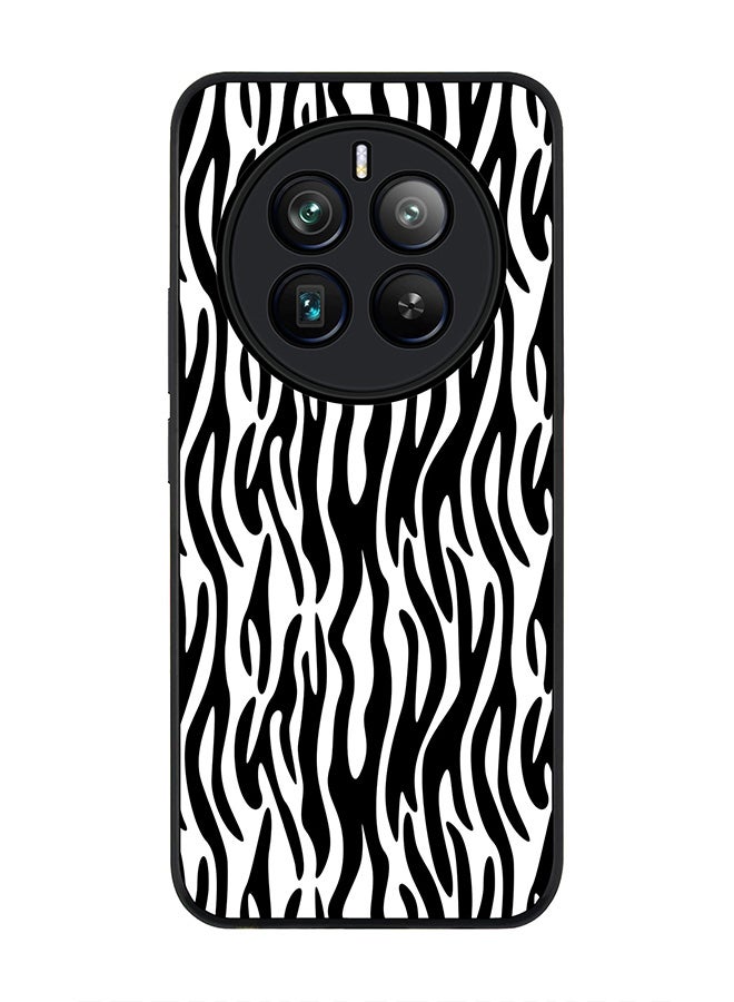 Stylizedd Rugged Black edge case for Realme 12 Pro / Realme 12 Pro Plus 5G, Slim fit Soft Case Flexible TPU Gel Thin Cover -  Zebra Stripes - Image 1