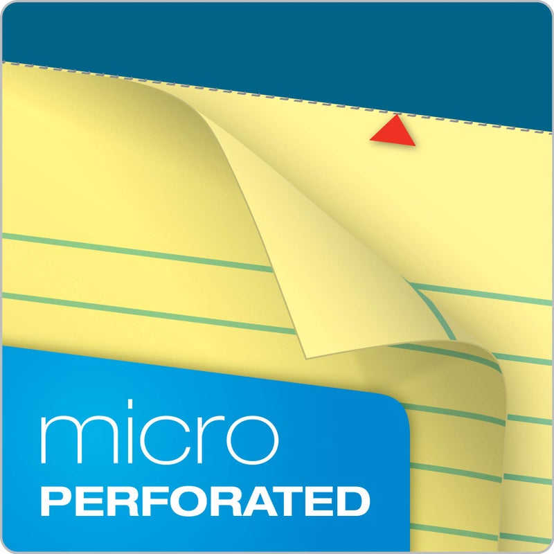 TOPS Docket Writing Pads, 8-1/2" x 11-3/4", Legal Rule, Canary Paper, 50 Sheets, 12 Pack (63400) - Image 3