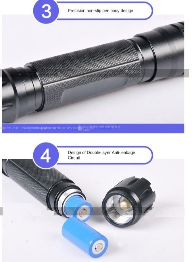 Gasin Portable LED Torch Light, Rechargeable Emergency Flashlight with Long Range Beam - Image 2
