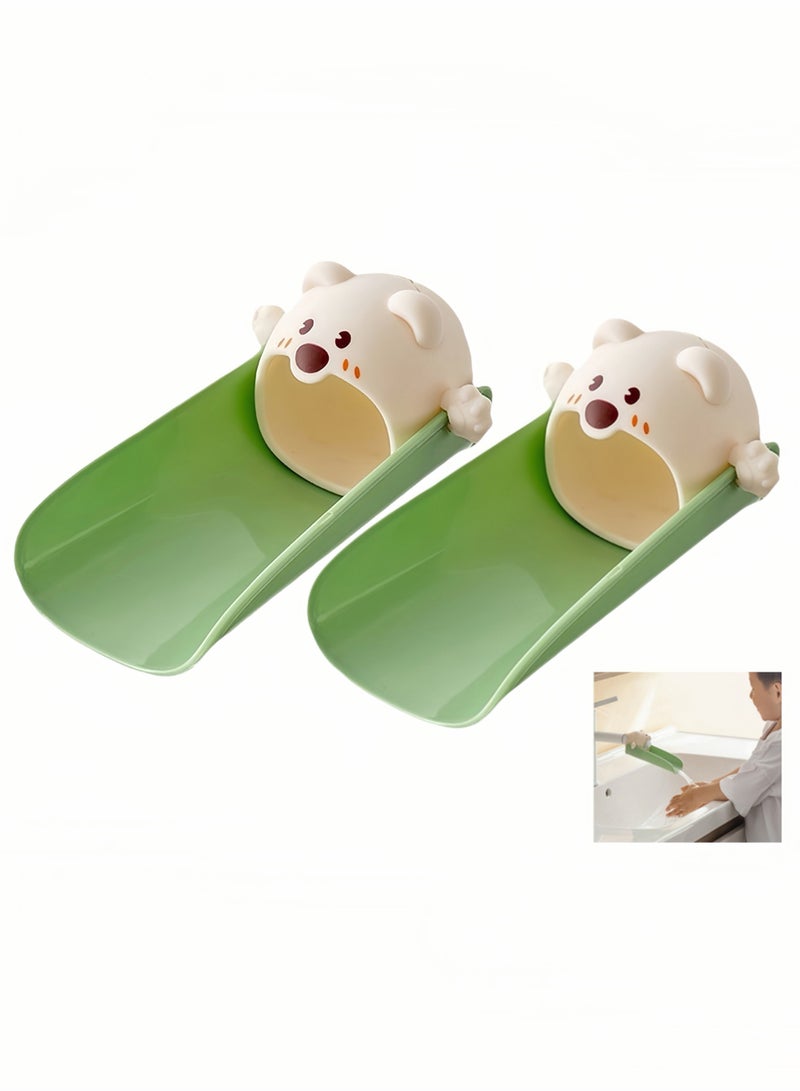 Faucet Extender for Sink Easy Use Sink Faucet Extenders for Toddlers,Kids Hand Washing Faucet Extension for Bathroom Sink,Kitchen,Green*2 - Image 1