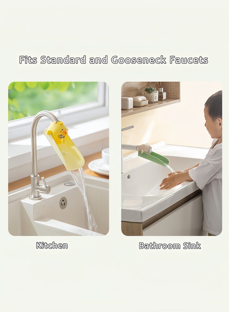 Faucet Extender for Sink Easy Use Sink Faucet Extenders for Toddlers,Kids Hand Washing Faucet Extension for Bathroom Sink,Kitchen,Green*2 - Image 4