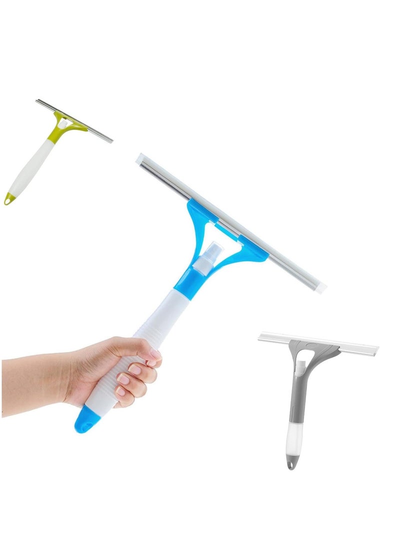Beauenty Shower Squeegee, Window Cleaning Tool, Glass Scraper, Cleaning agent sprayer, Scraper For Glass, Cleaning Tool, For Home Cleaning, Glass Door, Tile Wall, Car, (Green Blue Purple Pink Random Color) - Image 1