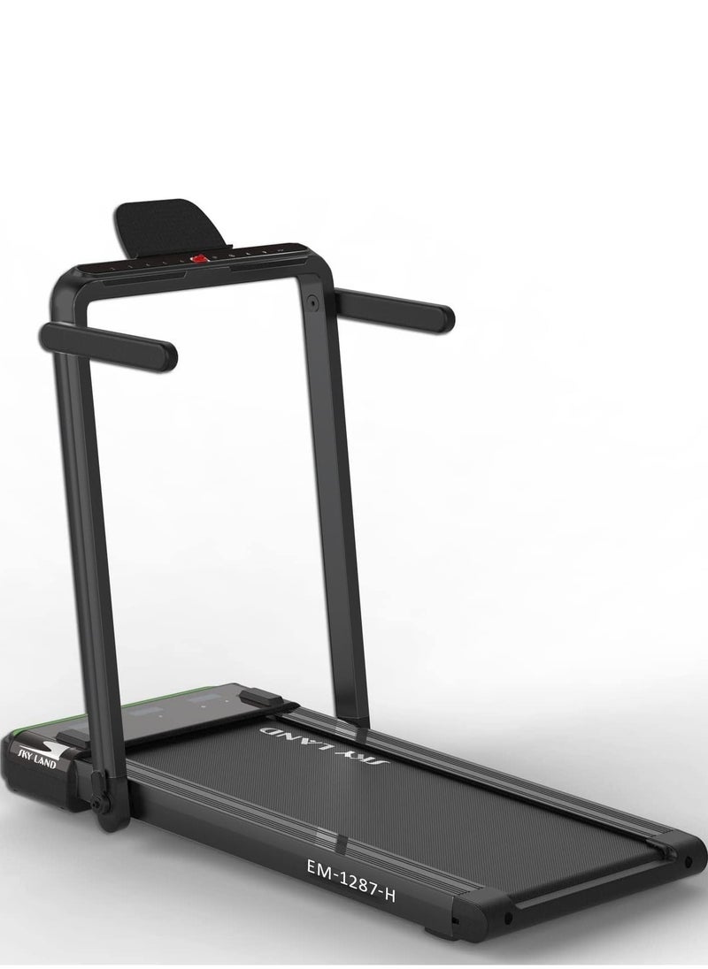 Sky Land 2-in-1 Treadmill & Walking Pad | Foldable Running Machine with 4HP Motor, FS App & 12 Programs, Compact Under-Desk Treadmill for Home & Office – EM-1287-H | جهاز السير المتحرك  - Image 1