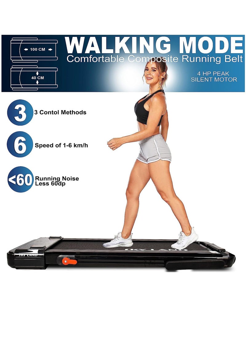Sky Land 2-in-1 Treadmill & Walking Pad | Foldable Running Machine with 4HP Motor, FS App & 12 Programs, Compact Under-Desk Treadmill for Home & Office – EM-1287-H | جهاز السير المتحرك  - Image 4