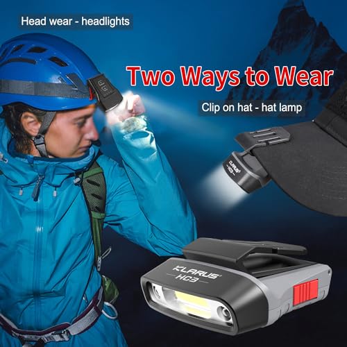 klarus HC3 Rechargeable Motion Sensor Cap Visor Light - 100 Lumens COB LED Clip on Hat Light - Headlamp Flashlight with Red Light for Fishing Running Camping Reading - Image 2