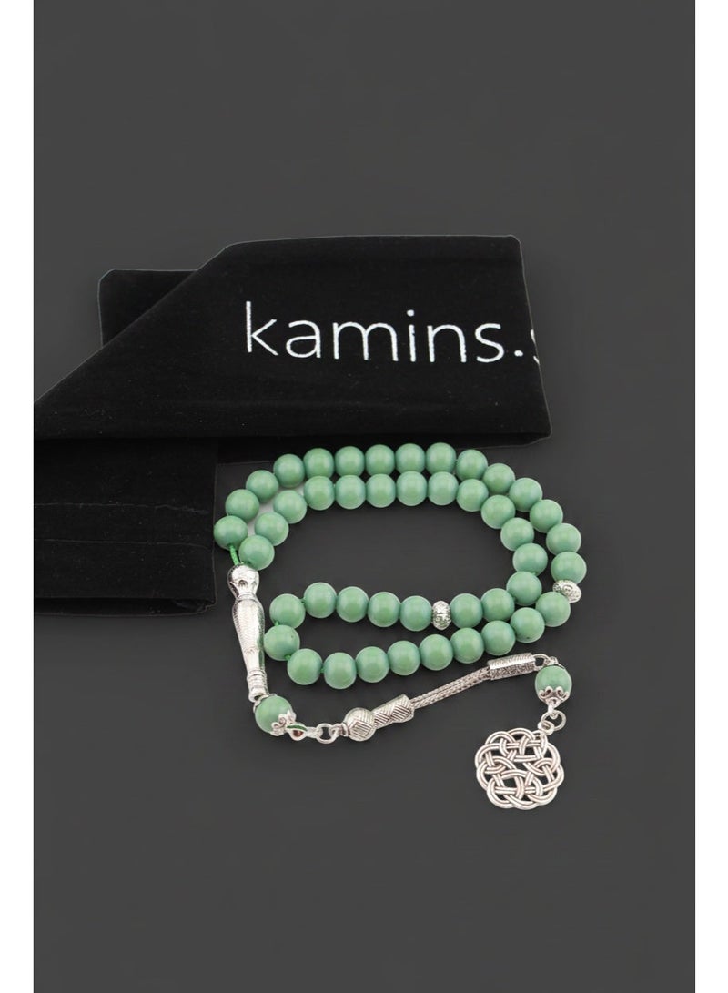 Kamins Collection Green Creamy / Agate / Prayer Bead - Image 1