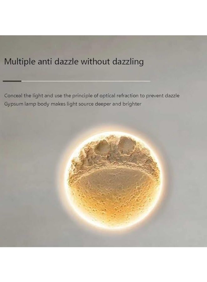 عام ضوء الجدار الفني المدمج القمري 3D الحديث للإضاءة الديكورية الإبداعية للحمام، غرفة المعيشة، الغرفة، الدرج، الممر، مصباح جداري (300×300×50 ملم). - Image 3