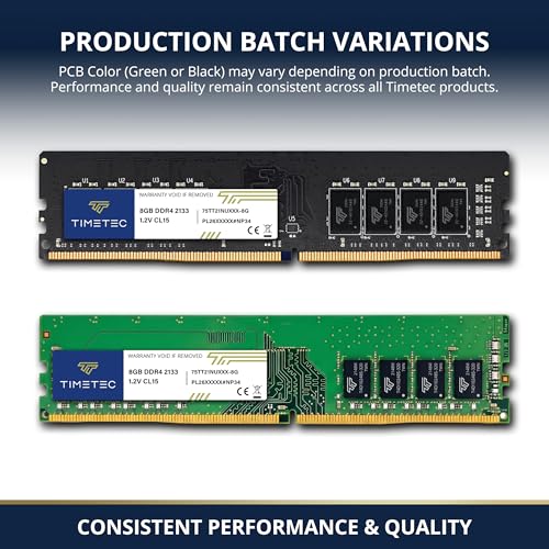 Timetec 8GB DDR4 2133MHz PC42133P PC417000 UDIMM Desktop RAM 288Pin 12V CL15 NonECC Unbuffered DIMM Memory Module Upgrade - Image 3