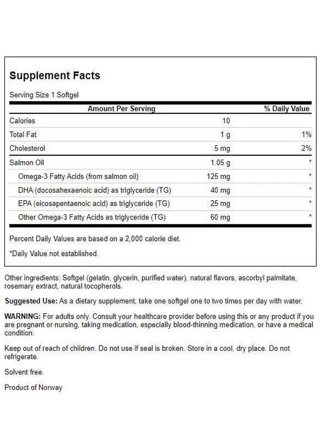 Swanson Virgin Salmon Oil (ecomega) 1050 Milligrams 90 Sgels - Image 2