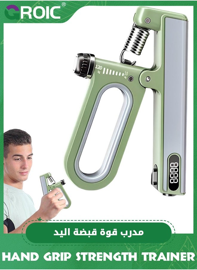 GROIC مقوي قبضة اليد، مقاومة قابلة للتعديل 10-120 كجم، مقوي قبضة اليد، مدرب قوة القبضة لبناء العضلات والتعافي من الإصابات، قبضة يد للعد الإلكتروني بشاشة كبيرة  - Image 1