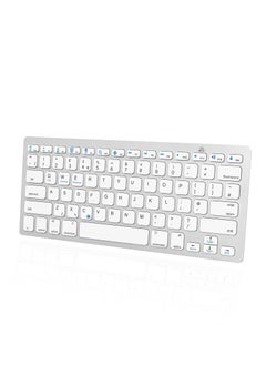 KASTWAVE Bluetooth Keyboard, Wireless Tablet Keyboards Compatible with Windows/Android/iOS, Keyboard for iPad/iPad Pro/iPad Air/iPad Mini, Samsung, iPhone and Other Bluetooth Devices, White  - Image 1