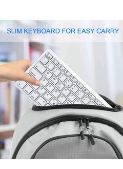 KASTWAVE Bluetooth Keyboard, Wireless Tablet Keyboards Compatible with Windows/Android/iOS, Keyboard for iPad/iPad Pro/iPad Air/iPad Mini, Samsung, iPhone and Other Bluetooth Devices, White  - Image 4