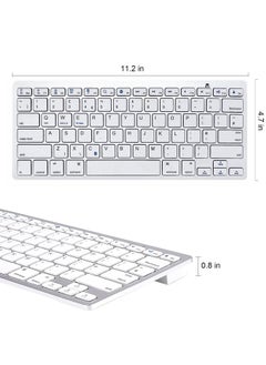 KASTWAVE Bluetooth Keyboard, Wireless Tablet Keyboards Compatible with Windows/Android/iOS, Keyboard for iPad/iPad Pro/iPad Air/iPad Mini, Samsung, iPhone and Other Bluetooth Devices, White  - Image 5