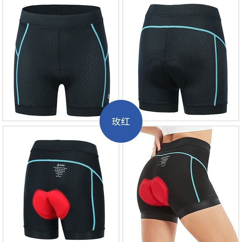 one o Men's Cycling Shorts with Sponge Pad Quick-Dry Bike Underwear for Women Road Mountain Bicycle Pants - Image 4