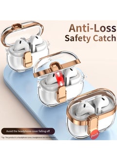 Generic Armor Shockproof Case For Samsung Galaxy Buds 3 / Buds 3 Pro Accessories Cover Keychain Switch Secure Lock Protect Cove（Gold）  - Image 4