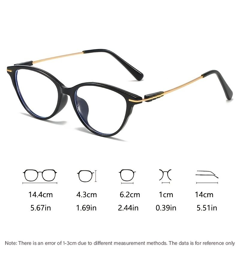 Women's Cat Eye Reading Glasses Skin Brightening Cool Tea Color 2.0 Magnification High Definition Lenses For Daily Wear - Image 3