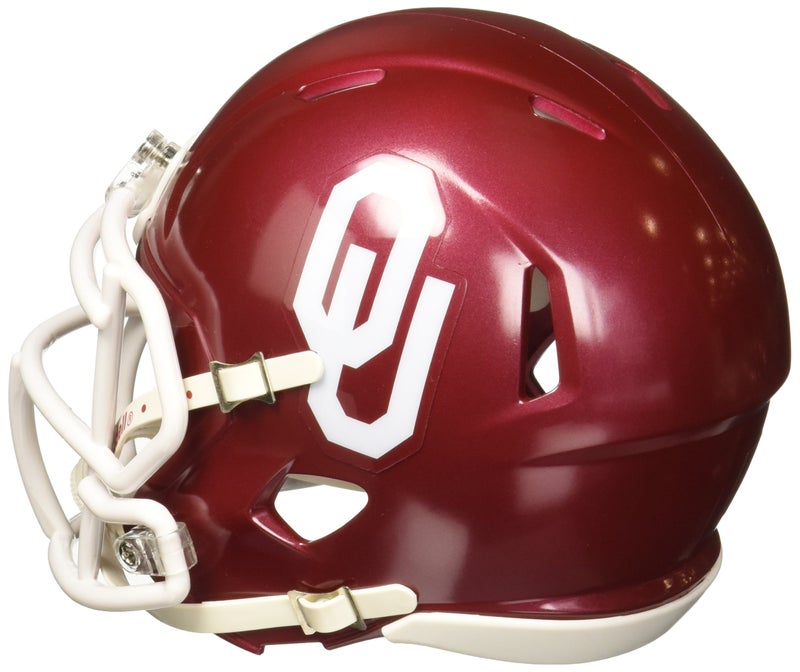 Riddell خوذة ريديل NCAA أوكلاهوما سونرز المصغرة بسرعة، 7.5" × 6.5" - Image 2