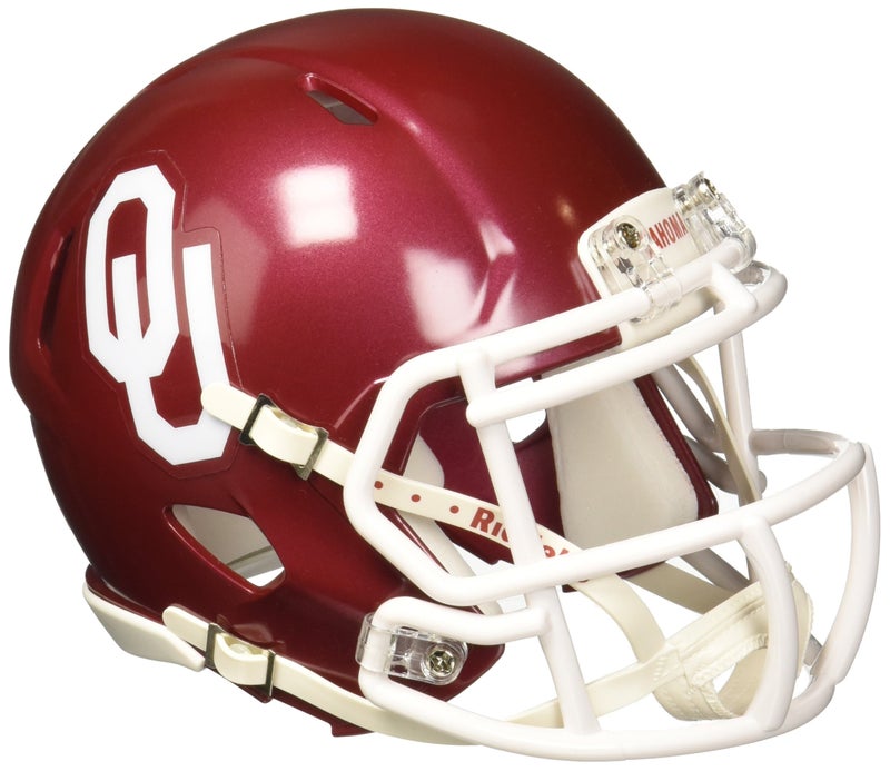 Riddell خوذة ريديل NCAA أوكلاهوما سونرز المصغرة بسرعة، 7.5" × 6.5" - Image 1