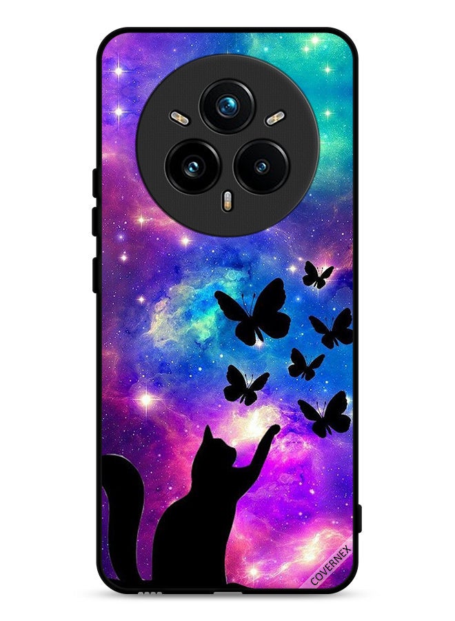 Realme 14 Pro Plus 5G Protective Case Cover Cat & Butterflies