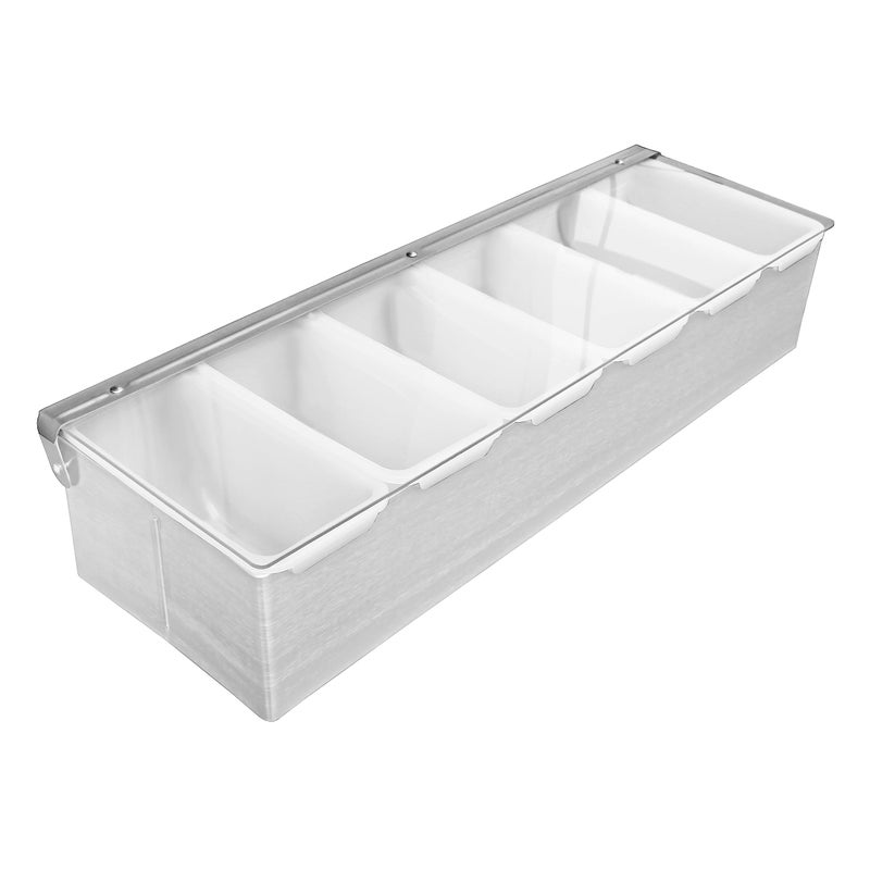 New Star Foodservice New Star Foodservice 48049 Stainless Steel Condiment Dispenser with 6 Compartments NO ICE TRAY INCLUDED 