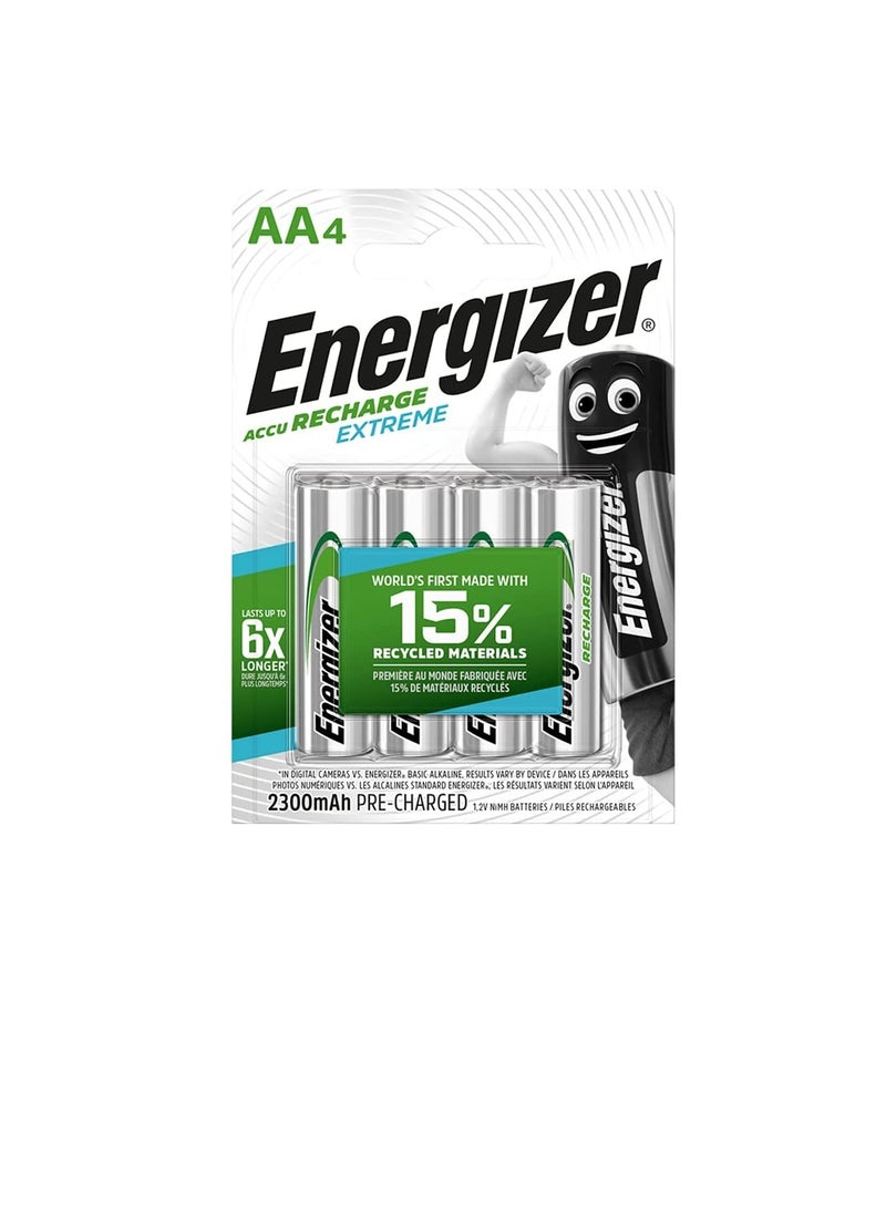 إنرجايزر بطاريات إنرجايزر إكستريم AA قابلة لإعادة الشحن NH15 BP4 - Image 2