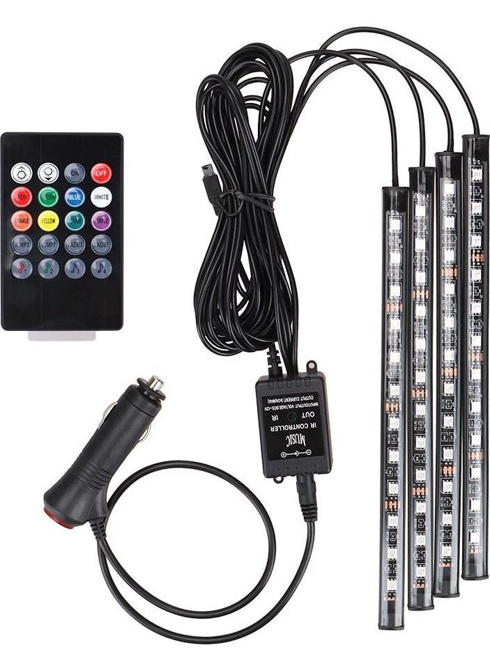 Tekstore 12 LED Underfoot LED Sound Sensitive RGB Controlled LED  - Image 1