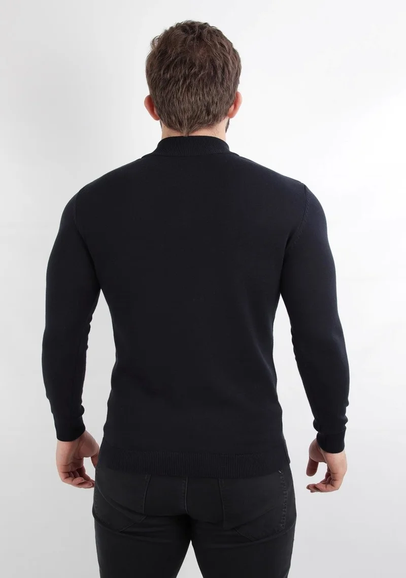 الكسندر جاردي Half Zipper Stand Up Collar Casual Sweater New Season