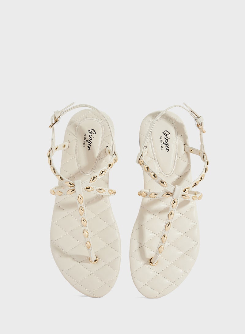 Ginger Studded Thong Sandal  - Image 4
