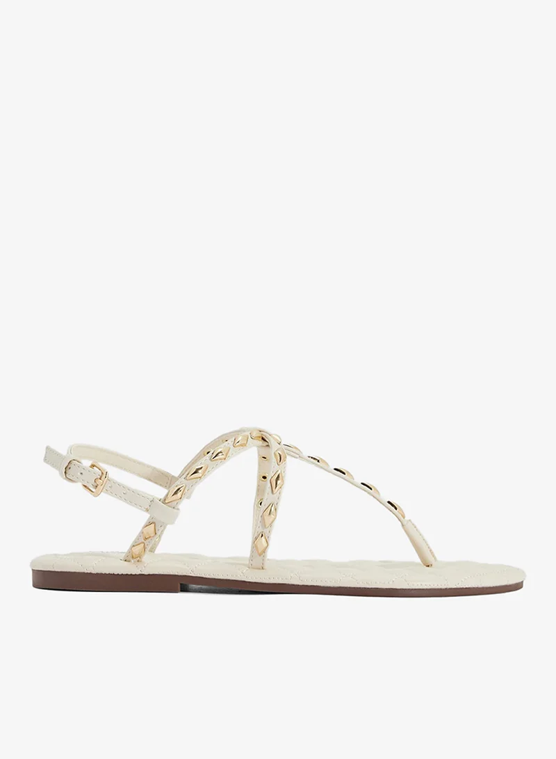 جينجر صندل ثونج مرصع