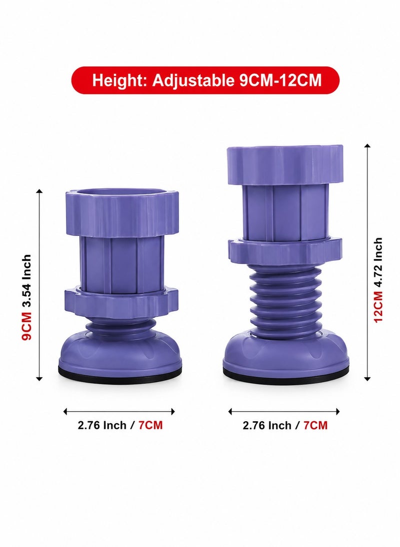 HIAS Premium Adjustable Foot Leveling Pads Set of 4 for Washing Machine & Refrigerator | Heavy Duty Anti Vibration Anti Slip Shock Absorber Support Feet | Height Increasing Floor Protection Stand for Appliances, Furniture & Machinery - Image 3