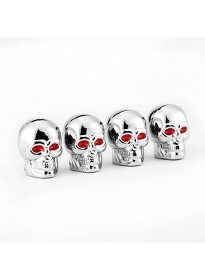 Generic 4 Piece Tire Valve Covers, Skull Style Universal Stem Cover, Rust Resistant Copper Core, Corrosion Resistant  - Image 3