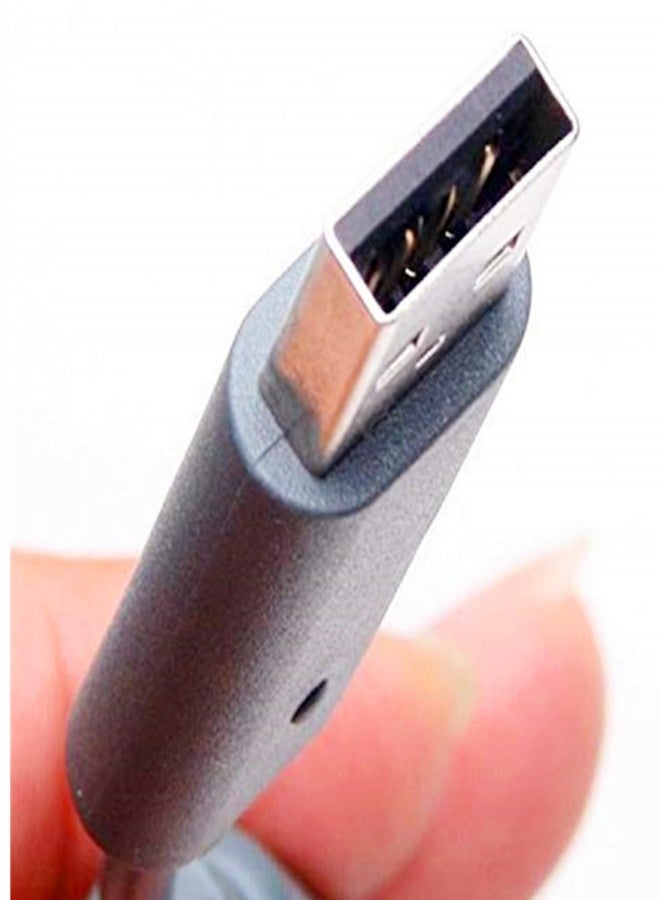 XUKEKOY 2 Pack Replacement Dongle USB Breakaway Cable for Xbox 360 Wired Controllers - Dark Grey - Image 3