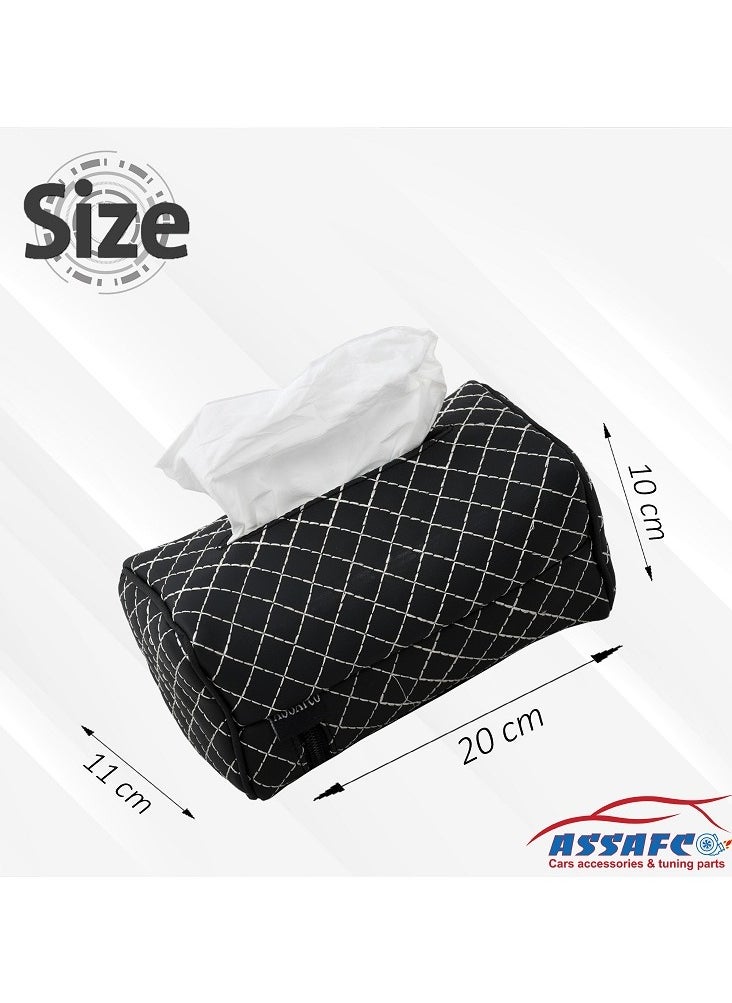 Assafco - Assafco Car Leather Tissue Holder winne embroidery - Image 1