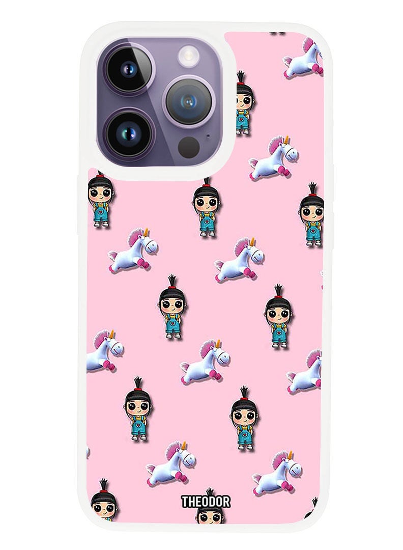 Theodor Protective Case Anti Scratch Shock Proof Cover For APPLE IPHONE 14 PRO MAX Cartoon (White Bumper) - Image 1