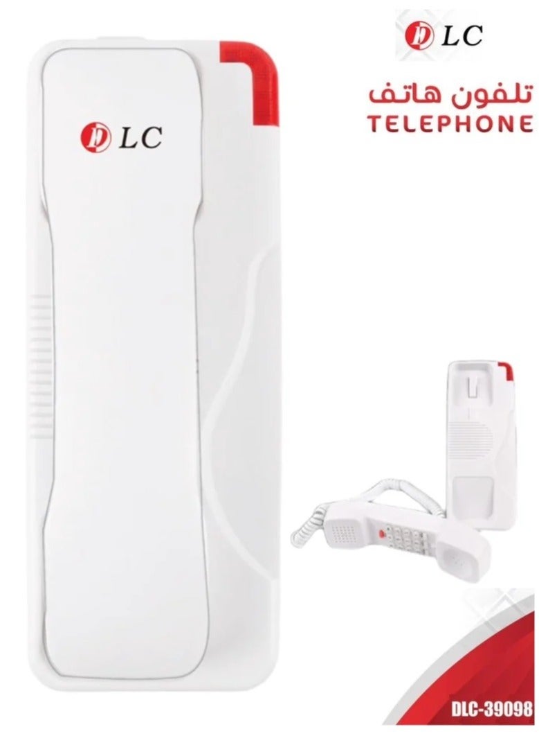 DLC Desktop and Wall Mountable Cord Landline Phone DLC-39098 White - Image 1