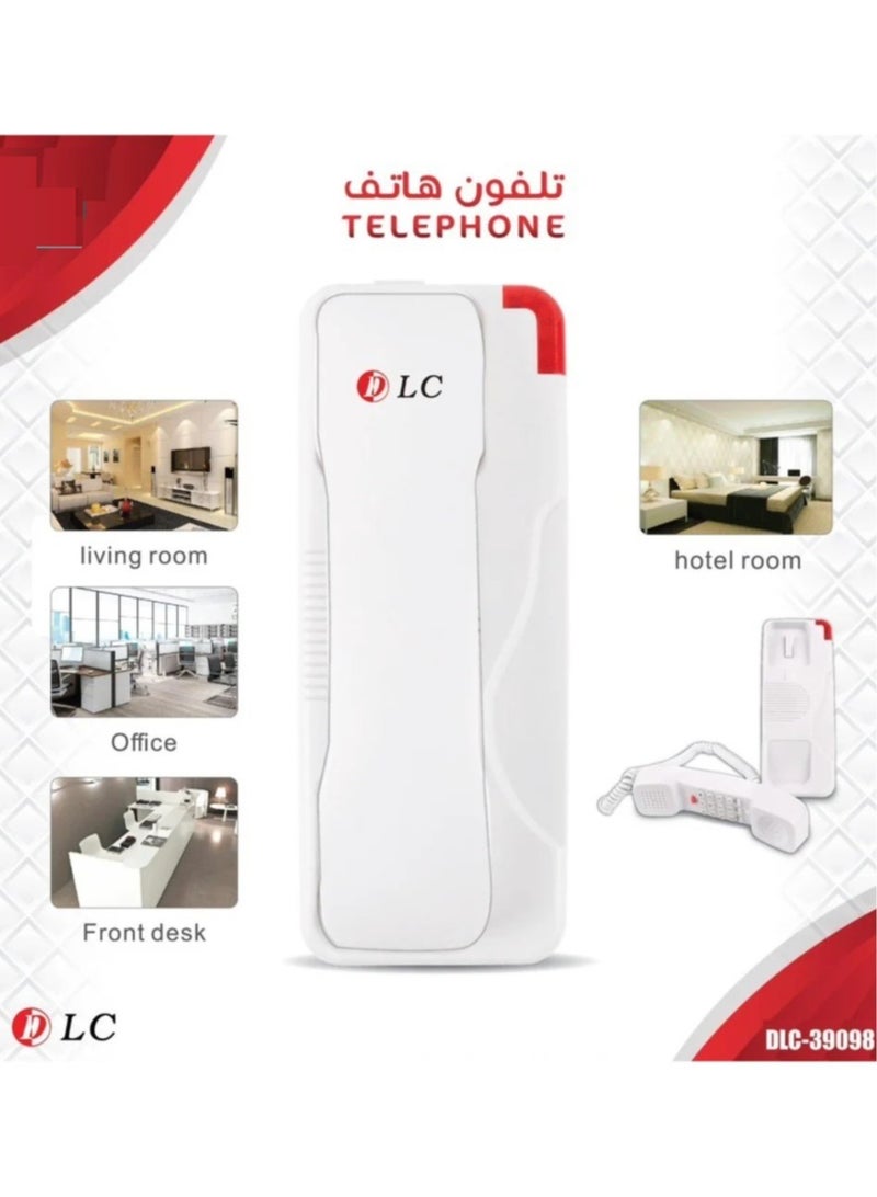 DLC Desktop and Wall Mountable Cord Landline Phone DLC-39098 White - Image 4