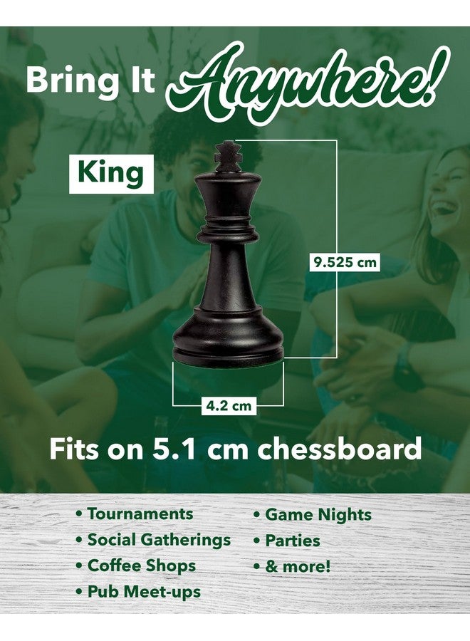 WE Games مجموعة قطع الشطرنج النهائية لبوبى فيشر من WE Games، مجموعة شطرنج بلاستيكية ستاونتون للبطولات - ملكات إضافية، وزن ثلاثي - Image 4