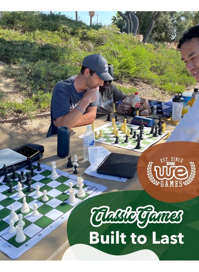 WE Games مجموعة قطع الشطرنج النهائية لبوبى فيشر من WE Games، مجموعة شطرنج بلاستيكية ستاونتون للبطولات - ملكات إضافية، وزن ثلاثي - Image 5