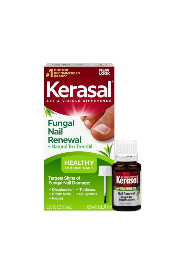 Kerasal Kerasal Renewal Nail Repair Solution with Tea Tree Oil for Discolored and Damaged Nails, 0.33 Oz (Pack of 1)  - Image 2