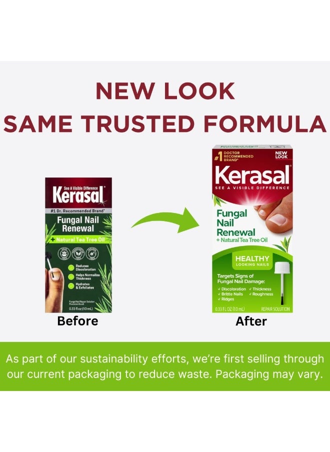 Kerasal Kerasal Renewal Nail Repair Solution with Tea Tree Oil for Discolored and Damaged Nails, 0.33 Oz (Pack of 1)  - Image 1