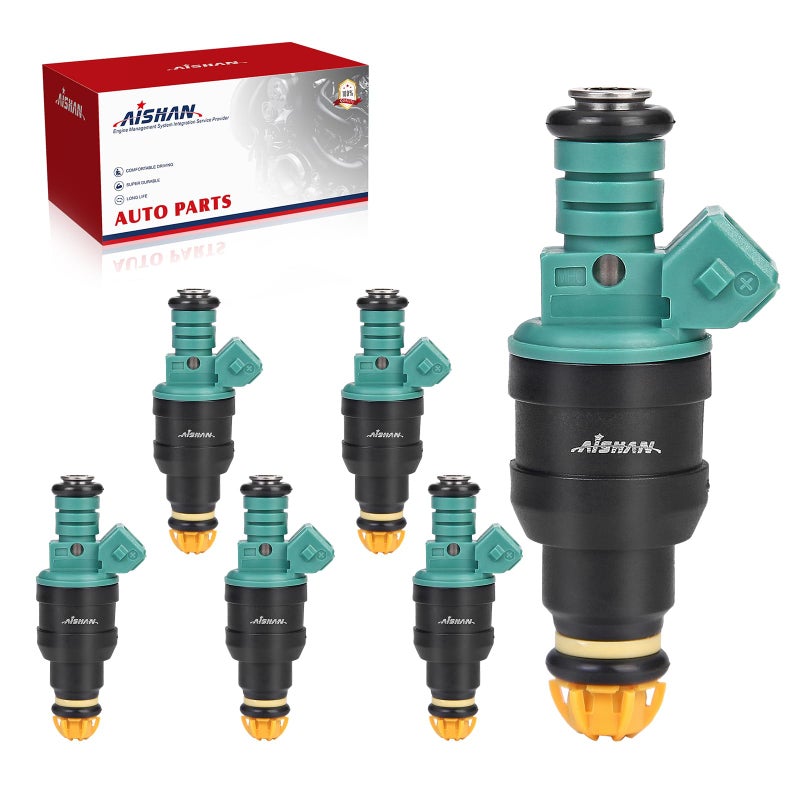 AISHAN 6PCS Fuel Injectors 4 Holes Compatible with BMW 325i 19921995 325is 19921994 525i 19911995 M3 1995 323i 323is 1998 1999 L6 25L 30L Replace 0280150415 13641730060 - Image 2