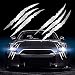 HungMieh 2PCS Claw Mark Car Decak Car Headlight Decal158 Inch Monster Claw Scratch Stripe Stickers for Dodge ChallengerCharger Brushed Silver - Image 2