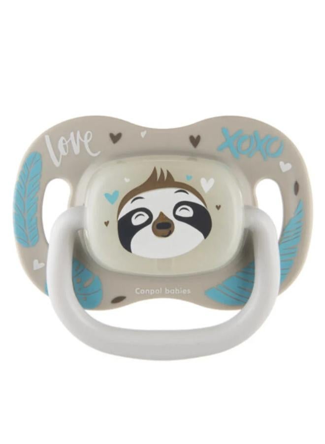 Canpol Babies Silicone Symmetrical Soother 6-18m - Sleepy Sloth - Image 2