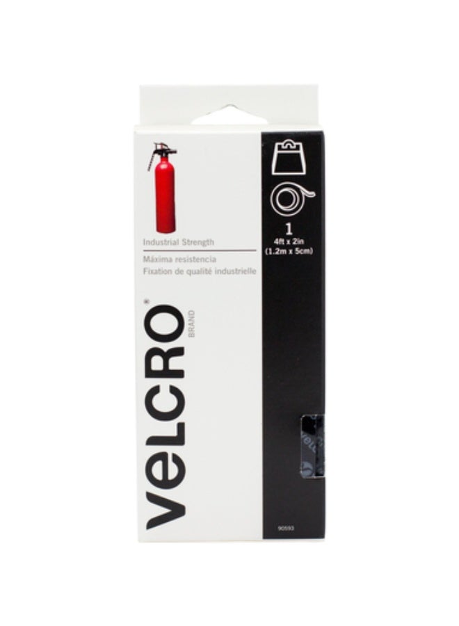 Velcro Industrial Strength Heavy Duty Strip Fastener Roll4 Feet X 2"Black - Image 1