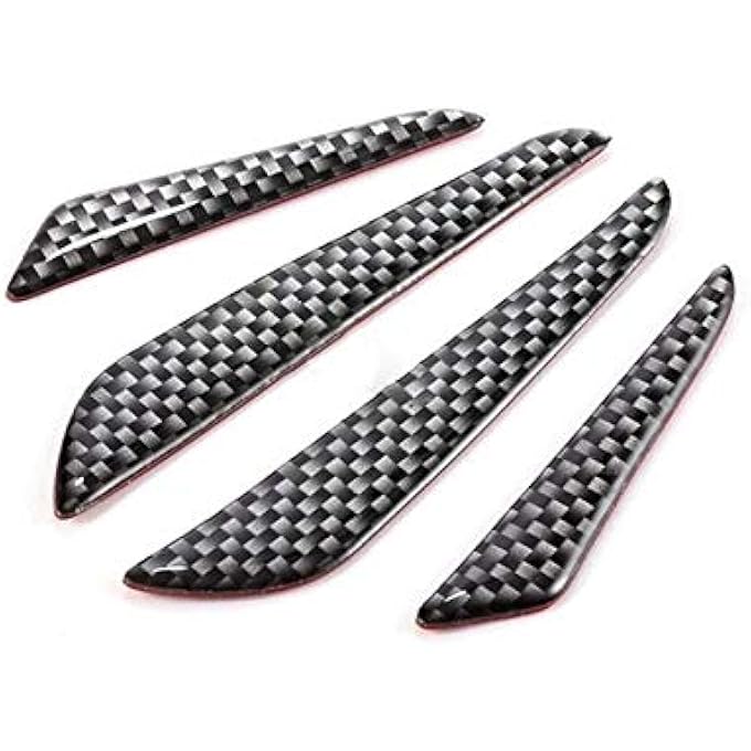 Raitron 4pcs/lot Carbon Fiber Car Front Bumper Lip Car Stickers Splitter Fin Air Knife Auto Body Kit Car Spoiler sturdy Tools (Color : Silver) - Image 5