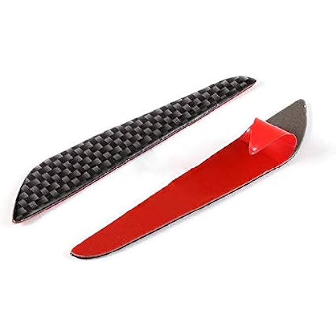 Raitron 4pcs/lot Carbon Fiber Car Front Bumper Lip Car Stickers Splitter Fin Air Knife Auto Body Kit Car Spoiler sturdy Tools (Color : Silver) - Image 2