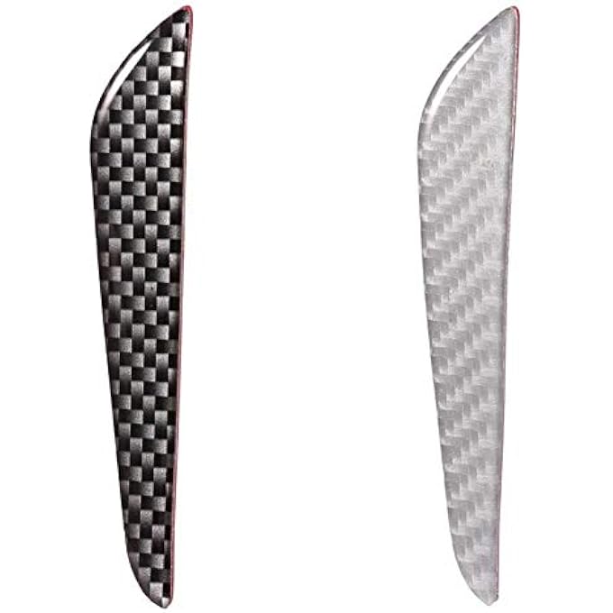 Raitron 4pcs/lot Carbon Fiber Car Front Bumper Lip Car Stickers Splitter Fin Air Knife Auto Body Kit Car Spoiler sturdy Tools (Color : Silver) - Image 3