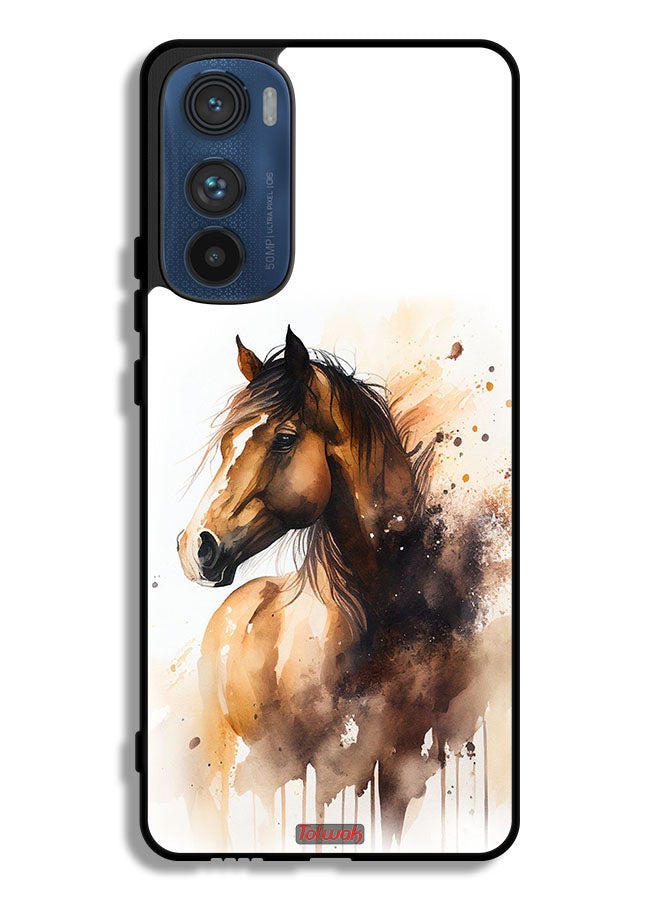 Tolwak Motorola Edge 30 Protective Case Cover Horse Abstract Art - Image 1